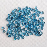 3mm Swiss Blue Topaz Round Cut Stones, Loose Original Natural Swiss Blue Solitaire Shape Topaz For Jewelry (1 Ct To 5 Ct) - KS53Z