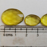 12-16mm Yellow Quartz Rose Cut Cabochon, Yellow Colored Crystal Quartz Rose Cut Flat Back Cabochons For Jewelry (5 Pcs To 10 Pcs) - NNP240Z