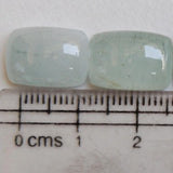 10x14mm Aquamarine Plain Rectangle Cabochon, Milky Aquamarine Flat Back Cabochon For Jewelry, Matched Pair (5 Pcs To 10 Pcs) - VICP397Z
