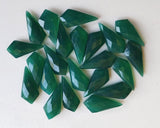 22mm Green Onyx Shield Shape, 5 Pcs Loose Green Onyx Fancy Shield Both Side Faceted Gemstones - ASG32Z
