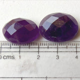 Amethyst Cabochon Lot, Loose Oval Checker Cut Amethyst Flat Back For Jewelry, 18-20mm Approx., 1 Piece - GODP557Z