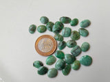 12-13mm Emerald Rose Cut Cabochons, Natural Emerald Free Form Shape