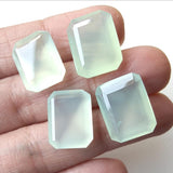 6 Pcs Blue Chalcedony Emerald Cut, Rectangle Loose Blue Chalcedony Gemstones, 12x15mm - GS3145Z