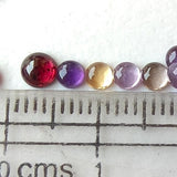 3mm Amethyst, Garnet, Peridot, Smoky Quartz, Citrine Cabochons Tiny Calibrated
