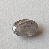 Salt And Pepper Diamond, CONFLICT FREE 6x4mm, 0.45 Ct Oval Shaped Brilliant Cut Faceted Clear Black Diamond For Jewelry - PDD976