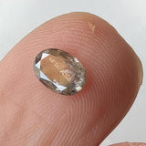 Salt And Pepper Diamond, CONFLICT FREE 5.8x3.9mm, 0.32 Ct Oval Shaped Brilliant Cut Faceted Clear Black Diamond For Jewelry - PDD977