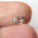 Salt And Pepper Diamond, CONFLICT FREE 5.8x3.9mm, 0.32 Ct Oval Shaped Brilliant Cut Faceted Clear Black Diamond For Jewelry - PDD977