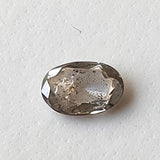 Salt And Pepper Diamond, CONFLICT FREE 5.8x3.9mm, 0.32 Ct Oval Shaped Brilliant Cut Faceted Clear Black Diamond For Jewelry - PDD977