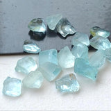 7-8mm Blue Topaz Rough Gemstones, Raw Natural Loose Rough Blue Topaz Undrilled Stones (2 Pcs T0 4 Pcs) - DGA98Z