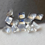 2.9-3mm Rainbow Moonstone Princess Cut Square Gems, Moonstone Square Gemstones For Jewelry, 6 Pieces - PSG403