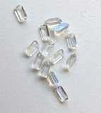 Rainbow Moonstone Faceted Rectangle Cut, 5x3mm Loose Rainbow Moonstone Emerald Gemstones for Ring - PSG404