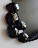 12.5x17.5mm Black Onyx Faceted Pear Gemstones, 5 Pieces Loose Black Onyx Double Side Cut Gems Pear Stones For Jewelry - GS3152Z