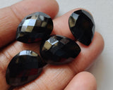 12.5x17.5mm Black Onyx Faceted Pear Gemstones, 5 Pieces Loose Black Onyx Double Side Cut Gems Pear Stones For Jewelry - GS3152Z