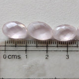 8x12mm Rose Quartz Oval Gemstones, Oval Rose Quartz Double Side Faceted