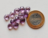 8x10mm Amethyst Cabochon Both Side Checker Cut, Natural Oval Rose Cut Amethyst