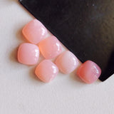 10mm Pink Opal Cushion Cut Cabochons, 10 Pieces Loose Natural Pink Opal Plain Cushion Cut Square Flat Back Cabochons For Jewelry - PKSG37Z