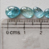 8-10mm Blue Apatite Cabochons, 5 Pcs Natural Plain Free Form Shape Blue Apatite