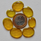 11x14mm-15x20mm Lemon Quartz Colored Hydro Rosecut, Hydro Quartz Rose Cut