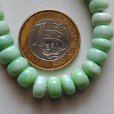 8.5mm Green Opal Faceted Rondelle Beads, Green Opal Faceted Beads For Jewelry (10 Pcs To 20 Pcs) - PSG410