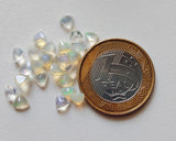 6mm Ethiopian Opal Trillion Cut Stone, Ethiopian Faceted Opal, 0.40CTW