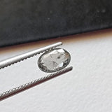 Salt And Pepper Diamond, CONFLICT FREE 4x6mm, 0.4 Ct Oval Shaped Brilliant Cut