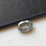 Salt And Pepper Diamond, CONFLICT FREE 4x6mm, 0.4 Ct Oval Shaped Brilliant Cut