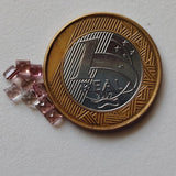 3mm Pink Tourmaline Princess Shape Cut Stones, Natural Faceted Pink Tourmaline