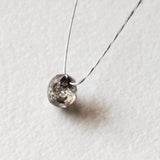 3.2x2.6mm Salt And Pepper Diamond Briolette Bead, 0.19Ct Salt And Pepper Faceted