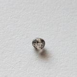 3.2x2.6mm Salt And Pepper Diamond Briolette Bead, 0.19Ct Salt And Pepper Faceted