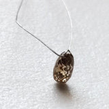 4.4x2.4mm Cognac Diamond Briolette Bead, Natural Brown Faceted Tear Drop Bead