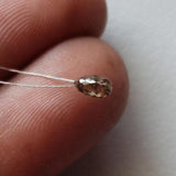 4.4x2.4mm Cognac Diamond Briolette Bead, Natural Brown Faceted Tear Drop Bead