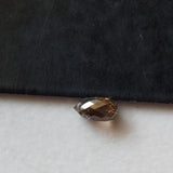 4.4x2.4mm Cognac Diamond Briolette Bead, Natural Brown Faceted Tear Drop Bead