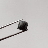 9x8.8mm Grey Diamond Octahedron, 1 Pc Natural Rough Raw Uncut Crystal Smooth