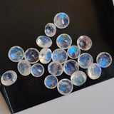 6mm Rainbow Moonstone Faceted Round Cut, Loose 1 Piece Rainbow Moonstone