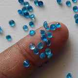 2-2.3mm Neon Apatite Round Cut Stone, Natural Faceted Round Cut Stones