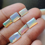 5x7mm-5.5x11mm Ethiopian Opal Emerald Cut Stone, 5 Pcs Natural Faceted Cut Opal