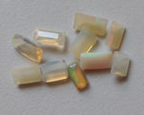 5x7mm-5.5x11mm Ethiopian Opal Emerald Cut Stone, 5 Pcs Natural Faceted Cut Opal