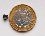 5.1mm Black Rough Diamond Heart, Flat Black Heart Loose Raw Diamond Cabochon