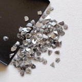 3-5mm Salt And Pepper Rough Diamond Chips, Loose Raw Uncut Diamond Chips / Slices For Jewelry (1Ct To 5Ct) - PDD982