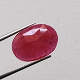 11x15.8mm Ruby Glass Filled Faceted Oval Cabochons, Loose Flat Back Ruby Cabochons Stones For Jewelry - PPH56