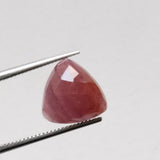10mm Ruby Faceted Triangle Cabochon, Loose Ruby Trillion Flat Back Cabochons Stone For Jewelry - PPH57