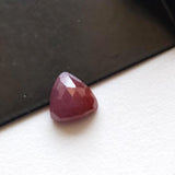 10mm Ruby Faceted Triangle Cabochon, Loose Ruby Trillion Flat Back Cabochons Stone For Jewelry - PPH57