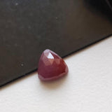 10mm Ruby Faceted Triangle Cabochon, Loose Ruby Trillion Flat Back Cabochons Stone For Jewelry - PPH57