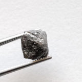 8.5x8.9mm Grey Diamond Octahedron, 1 Pc Natural Smooth Loose Rough Raw Uncut Diamond Crystal - PPKJ224