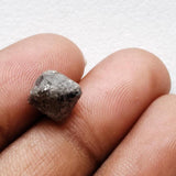8.5x8.9mm Grey Diamond Octahedron, 1 Pc Natural Smooth Loose Rough Raw Uncut Diamond Crystal - PPKJ224
