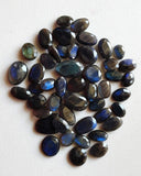 12-15mm Labradorite Rose Cut Cabochons, 5 Pieces Natural Rose Cut Free Form Shape Labradorite Flat Back Cabochons - PDG242A