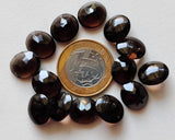 13mm Smoky Quartz Oval Cabochon Lot, Loose Oval Faceted Smoky Quartz Bub Polish For Jewelry (2 Pcs To 4 Pcs) - GODP666Z