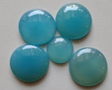 25-28mm Huge Blue Chalcedony Plain Round Cabochon, Blue Chalcedony Flat Back