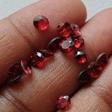 4mm Garnet Round Cut Stone, Natural Faceted Garnet Stone, Loose Garnet Soliatire