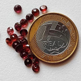 4mm Garnet Round Cut Stone, Natural Faceted Garnet Stone, Loose Garnet Soliatire